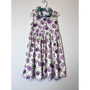 SweetHoney Floral Purple Dress Girls Size 6 - Charming & Preloved
